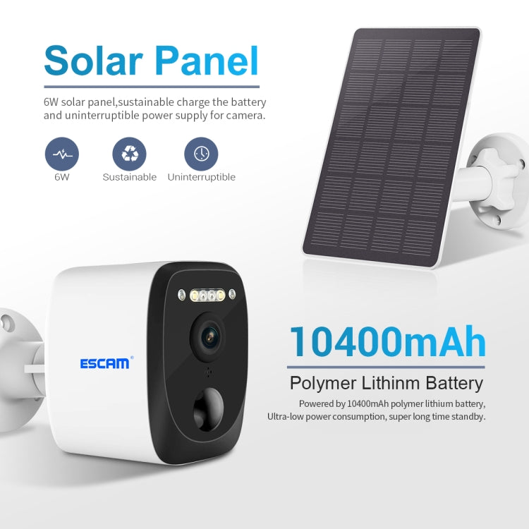 ESCAM QF370 Telecamera IP 3MP con pannello solare
