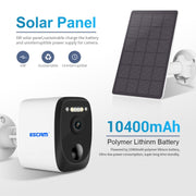 ESCAM QF370 Telecamera IP con pannello solare 3MP Cloud Storage PT WIFI con allarme PIR Supporto visione notturna e audio bidirezionale, QF370
