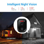ESCAM QF370 Telecamera IP con pannello solare 3MP Cloud Storage PT WIFI con allarme PIR Supporto visione notturna e audio bidirezionale, QF370