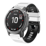 Cinturino in silicone bicolore, For Garmin Fenix 7X / 6X / 5X 26mm