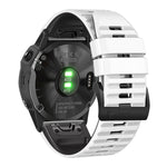 Cinturino in silicone bicolore, For Garmin Fenix 7X / 6X / 5X 26mm