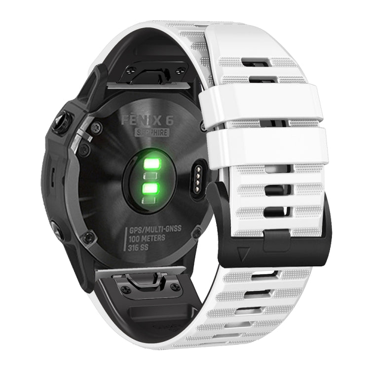 Cinturino in silicone bicolore, For Garmin Fenix 7X / 6X / 5X 26mm