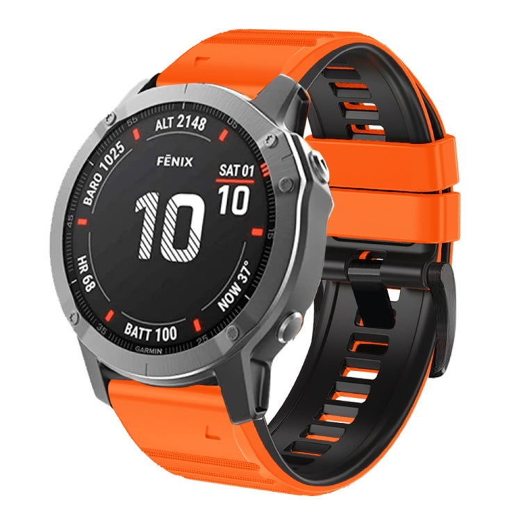 Cinturino in silicone bicolore, For Garmin Fenix 7X / 6X / 5X 26mm