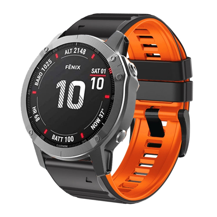 Cinturino in silicone bicolore, For Garmin Fenix 7X / 6X / 5X 26mm