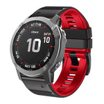 Cinturino in silicone bicolore, For Garmin Fenix 7X / 6X / 5X 26mm