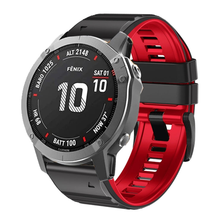 Cinturino in silicone bicolore, For Garmin Fenix 7X / 6X / 5X 26mm