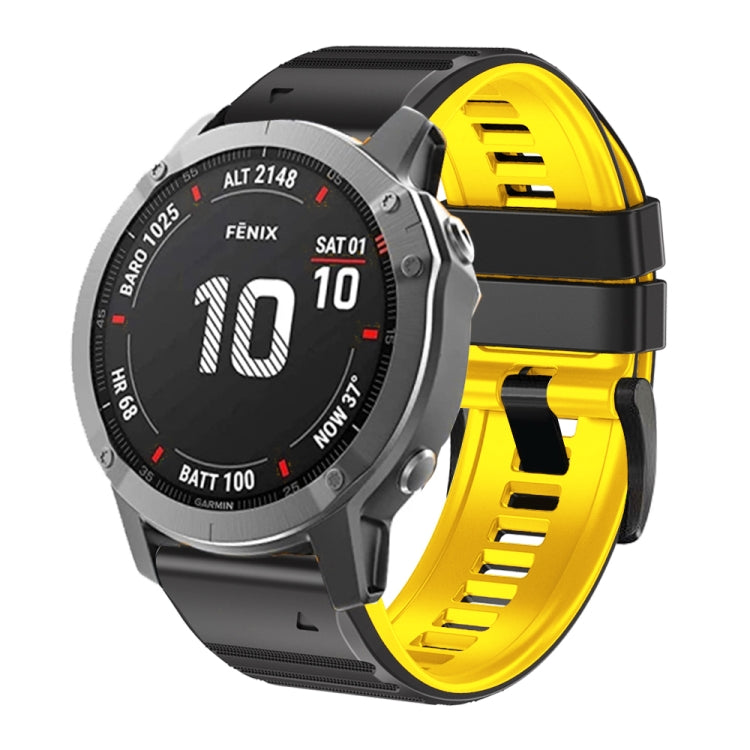 Cinturino in silicone bicolore, For Garmin Fenix 7X / 6X / 5X 26mm