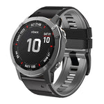 Cinturino in silicone bicolore, For Garmin Fenix 7X / 6X / 5X 26mm