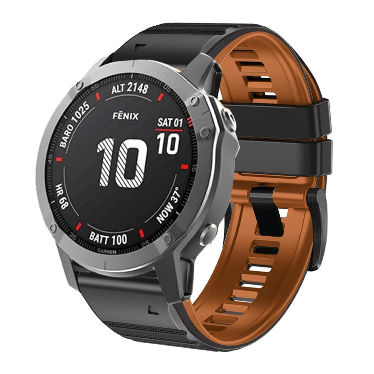 Cinturino in silicone bicolore, For Garmin Fenix 7X / 6X / 5X 26mm