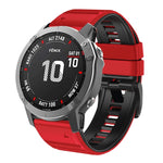 Cinturino in silicone bicolore, For Garmin Fenix 7X / 6X / 5X 26mm