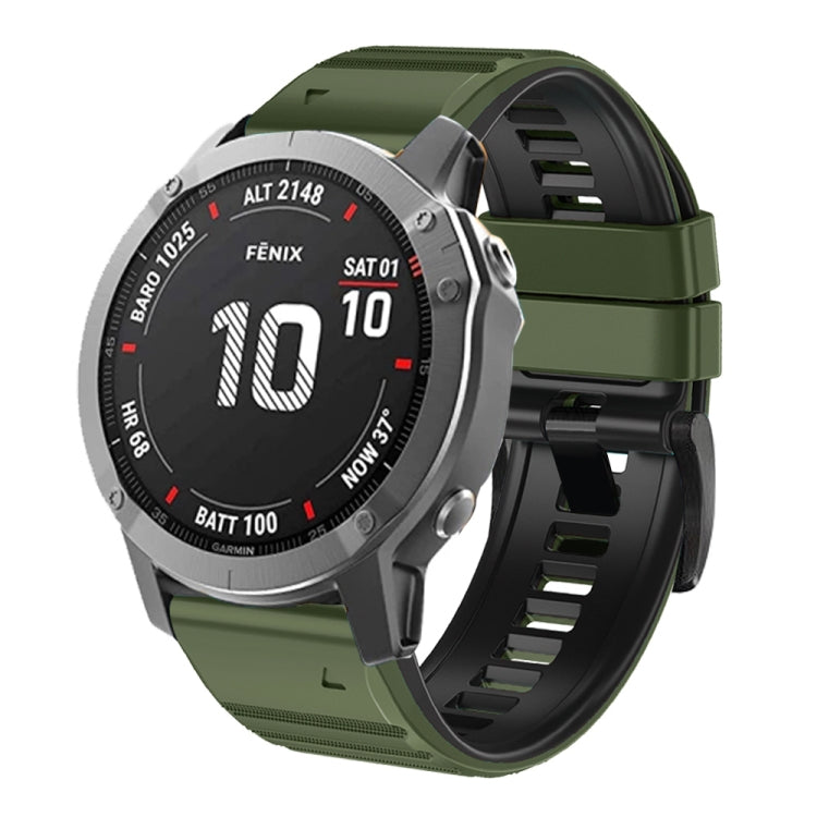 Cinturino in silicone bicolore, For Garmin Fenix 7X / 6X / 5X 26mm