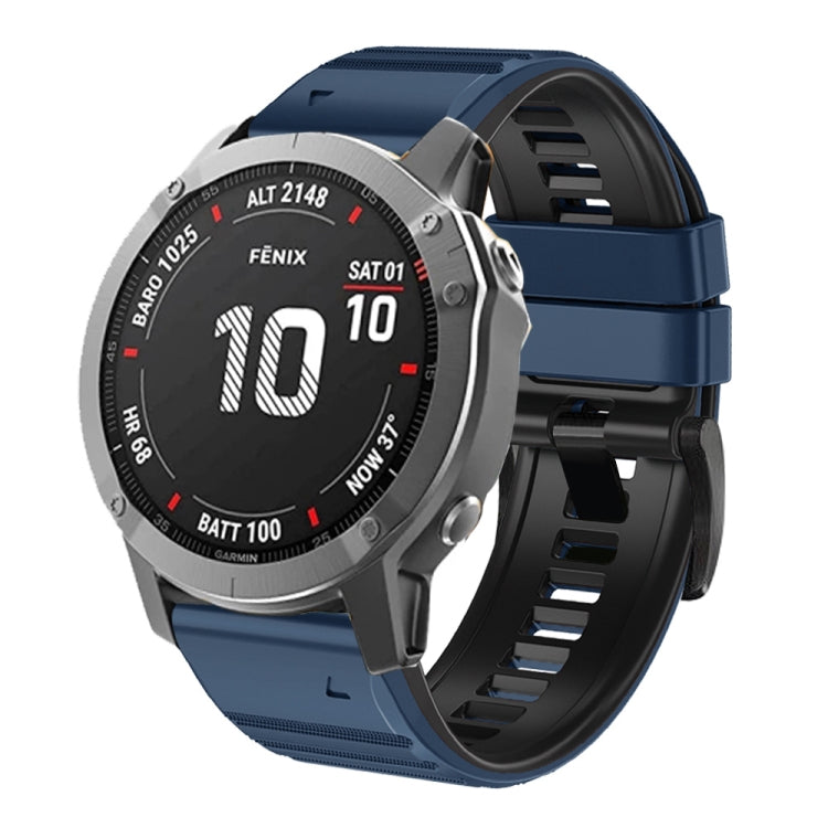 Cinturino in silicone bicolore, For Garmin Fenix 7X / 6X / 5X 26mm