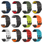 Cinturino in silicone bicolore, For Garmin Fenix 7X / 6X / 5X 26mm