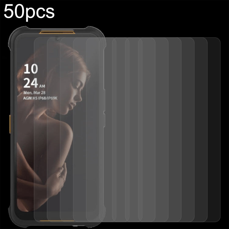 50 pellicole in vetro temperato 0,26 mm 9H 2,5D, For AGM H5 (50 PCS), For Honor Magic 5 Lite (50 PCS), For TECNO Pop 7 Pro (50 PCS), For ZTE Blade V40 Design (50 PCS), For DOOGEE V Max (50 PCS)