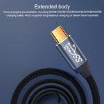 Per Steam Deck Gen 100W USB-C/Type-C maschio a USB-C/Type-C femmina cavo di prolunga stereo curvo, 0.5m, 1m, 1.5m, 2m, 3m