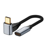 Per Steam Deck Gen 100W USB-C/Type-C maschio a USB-C/Type-C femmina cavo di prolunga stereo curvo, 0.5m, 1m, 1.5m, 2m, 3m