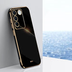 Custodia per telefono in TPU con bordo in oro con placcatura 6D XINLI, For vivo S16 Pro, For vivo S16e