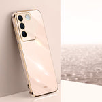 Custodia per telefono in TPU con bordo in oro con placcatura 6D XINLI, For vivo S16 Pro, For vivo S16e