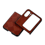 Custodia per telefono in PU scozzese intrecciata, For OPPO Find N2 Flip