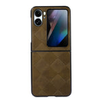 Custodia per telefono in PU scozzese intrecciata, For OPPO Find N2 Flip