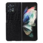 Custodia per telefono in pelle di vacchetta di coccodrillo, For OPPO Find N2 Flip, For OPPO Find N2