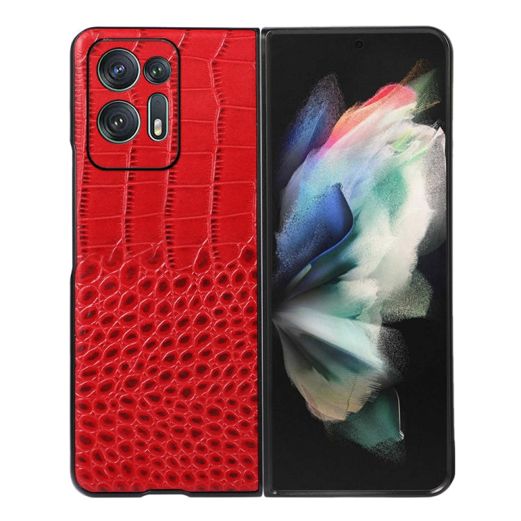 Custodia per telefono in pelle di vacchetta di coccodrillo, For OPPO Find N2 Flip, For OPPO Find N2