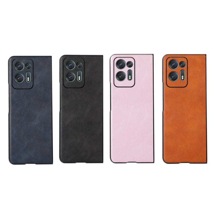 Custodia per telefono PU in pelle bovina, For OPPO Find N2