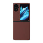 Custodia per telefono in pelle con trama in fibra di carbonio, For OPPO Find N2 Flip, For OPPO Find N2