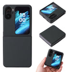 Custodia per telefono in pelle con trama in fibra di carbonio, For OPPO Find N2 Flip, For OPPO Find N2