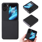Custodia per telefono in pelle con trama in fibra di carbonio, For OPPO Find N2 Flip, For OPPO Find N2