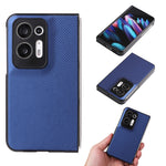 Custodia per telefono in pelle con trama in fibra di carbonio, For OPPO Find N2 Flip, For OPPO Find N2