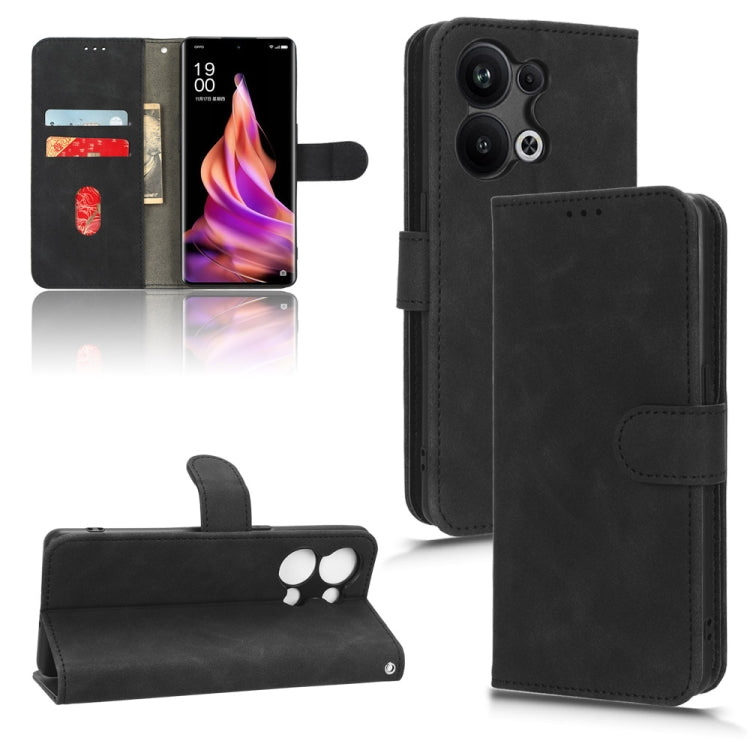 Custodia per telefono in pelle con vibrazione magnetica Skin Feel, For Realme C30 / C33S, For OPPO Reno9 / Reno9 Pro 5G, For OPPO Reno9 Pro+ 5G, For TCL 305i