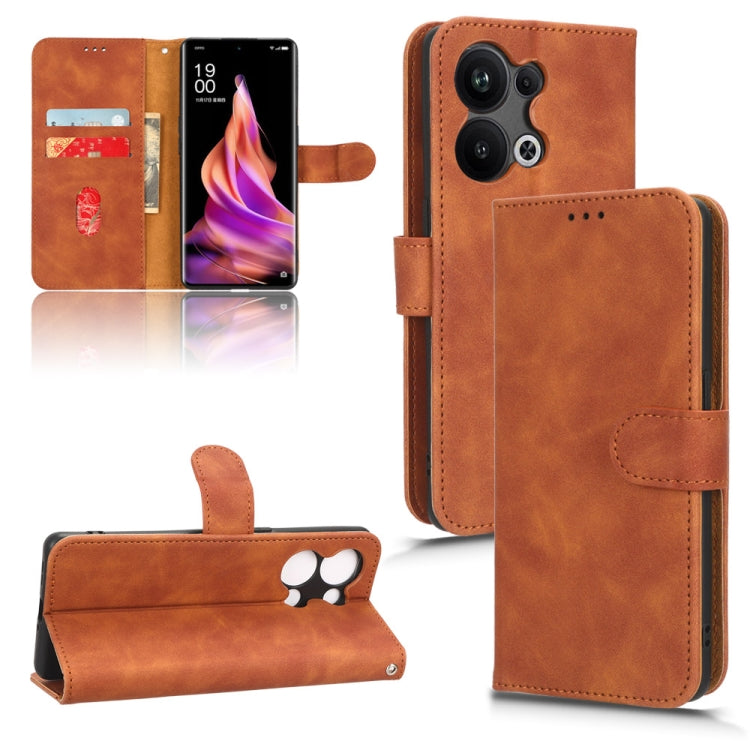 Custodia per telefono in pelle con vibrazione magnetica Skin Feel, For Realme C30 / C33S, For OPPO Reno9 / Reno9 Pro 5G, For OPPO Reno9 Pro+ 5G, For TCL 305i