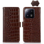 Custodia per telefono in pelle di vacchetta di coccodrillo, For Motorola Moto X40 Pro, For Vivo Y02 4G, For Xiaomi 13 Pro, For Xiaomi 13