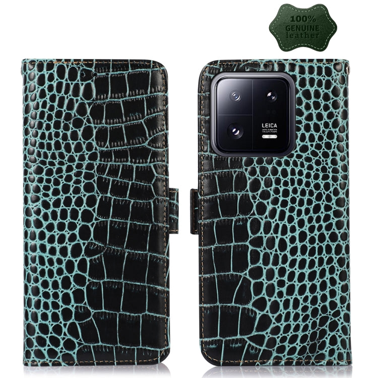 Custodia per telefono in pelle di vacchetta di coccodrillo, For Motorola Moto X40 Pro, For Vivo Y02 4G, For Xiaomi 13 Pro, For Xiaomi 13