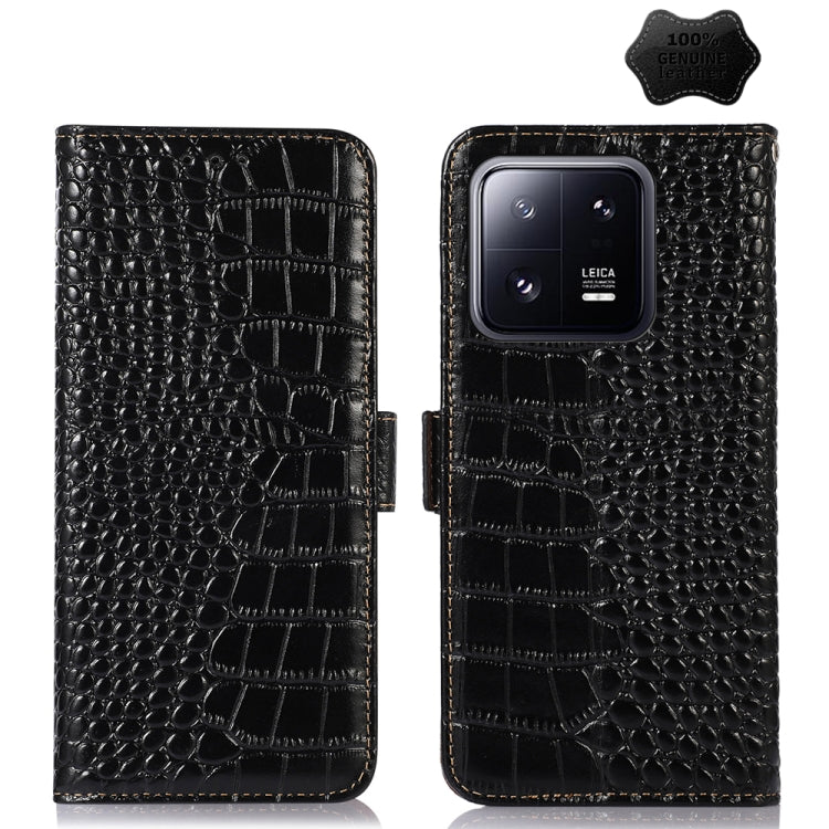 Custodia per telefono in pelle di vacchetta di coccodrillo, For Motorola Moto X40 Pro, For Vivo Y02 4G, For Xiaomi 13 Pro, For Xiaomi 13