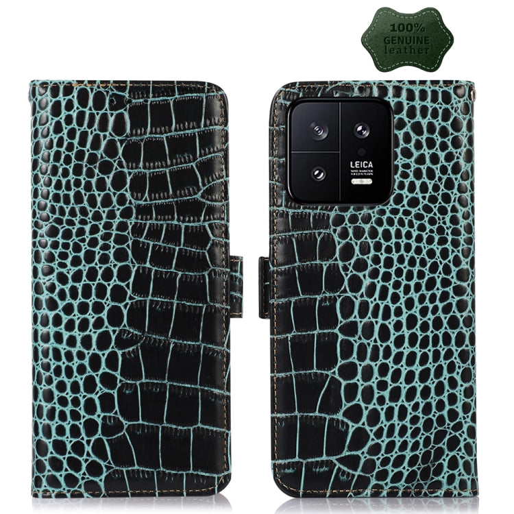 Custodia per telefono in pelle di vacchetta di coccodrillo, For Motorola Moto X40 Pro, For Vivo Y02 4G, For Xiaomi 13 Pro, For Xiaomi 13
