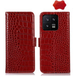 Custodia per telefono in pelle di vacchetta di coccodrillo, For Motorola Moto X40 Pro, For Vivo Y02 4G, For Xiaomi 13 Pro, For Xiaomi 13