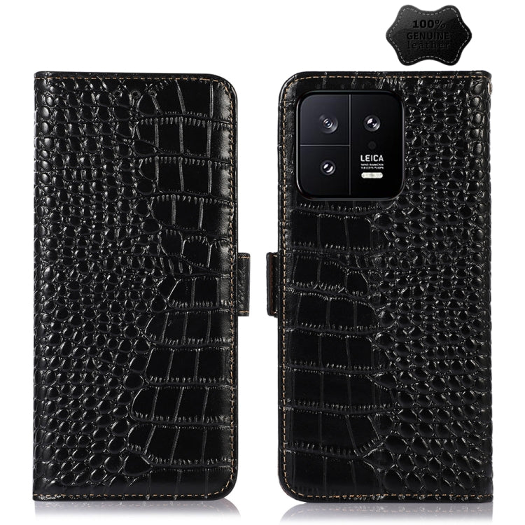 Custodia per telefono in pelle di vacchetta di coccodrillo, For Motorola Moto X40 Pro, For Vivo Y02 4G, For Xiaomi 13 Pro, For Xiaomi 13