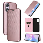 Custodia per telefono in pelle con vibrazione in fibra di carbonio, For OPPO A58 5G, For Realme 10 4G, For Realme 10 Pro, For Realme GT Neo 3T / GT Neo2 5G