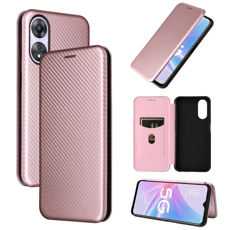 Custodia per telefono in pelle con vibrazione in fibra di carbonio, For OPPO A58 5G, For Realme 10 4G, For Realme 10 Pro, For Realme GT Neo 3T / GT Neo2 5G