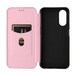 Custodia per telefono in pelle con vibrazione in fibra di carbonio, For OPPO A58 5G, For Realme 10 4G, For Realme 10 Pro, For Realme GT Neo 3T / GT Neo2 5G