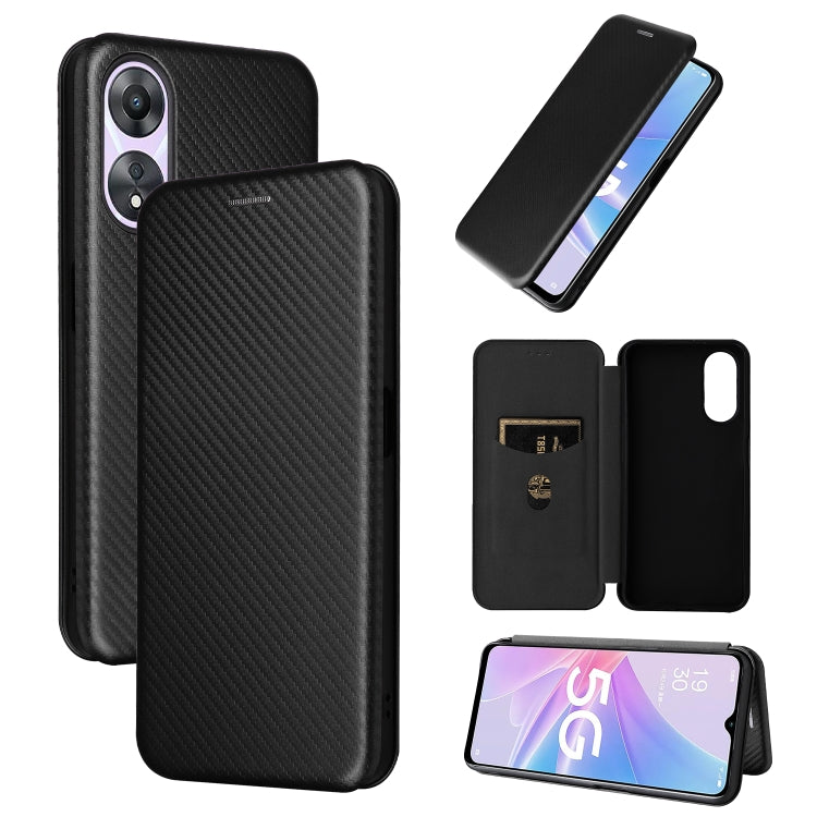 Custodia per telefono in pelle con vibrazione in fibra di carbonio, For OPPO A58 5G, For Realme 10 4G, For Realme 10 Pro, For Realme GT Neo 3T / GT Neo2 5G