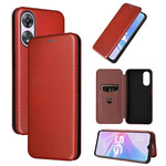 Custodia per telefono in pelle con vibrazione in fibra di carbonio, For OPPO A58 5G, For Realme 10 4G, For Realme 10 Pro, For Realme GT Neo 3T / GT Neo2 5G
