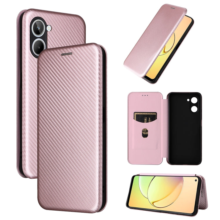 Custodia per telefono in pelle con vibrazione in fibra di carbonio, For OPPO A58 5G, For Realme 10 4G, For Realme 10 Pro, For Realme GT Neo 3T / GT Neo2 5G