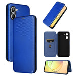 Custodia per telefono in pelle con vibrazione in fibra di carbonio, For OPPO A58 5G, For Realme 10 4G, For Realme 10 Pro, For Realme GT Neo 3T / GT Neo2 5G