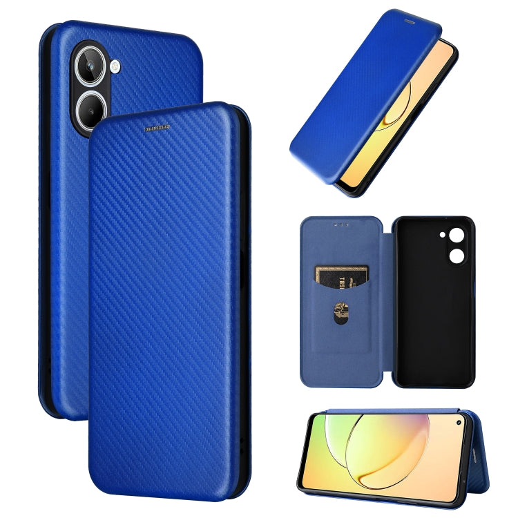 Custodia per telefono in pelle con vibrazione in fibra di carbonio, For OPPO A58 5G, For Realme 10 4G, For Realme 10 Pro, For Realme GT Neo 3T / GT Neo2 5G