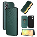 Custodia per telefono in pelle con vibrazione in fibra di carbonio, For OPPO A58 5G, For Realme 10 4G, For Realme 10 Pro, For Realme GT Neo 3T / GT Neo2 5G