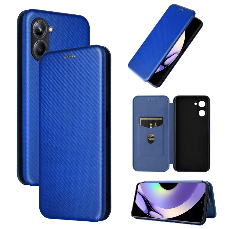 Custodia per telefono in pelle con vibrazione in fibra di carbonio, For OPPO A58 5G, For Realme 10 4G, For Realme 10 Pro, For Realme GT Neo 3T / GT Neo2 5G