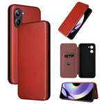 Custodia per telefono in pelle con vibrazione in fibra di carbonio, For OPPO A58 5G, For Realme 10 4G, For Realme 10 Pro, For Realme GT Neo 3T / GT Neo2 5G